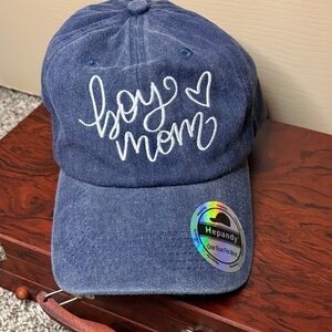 Hepandy Baseball Hat Blue 'Boy Mom'  adjustable fit